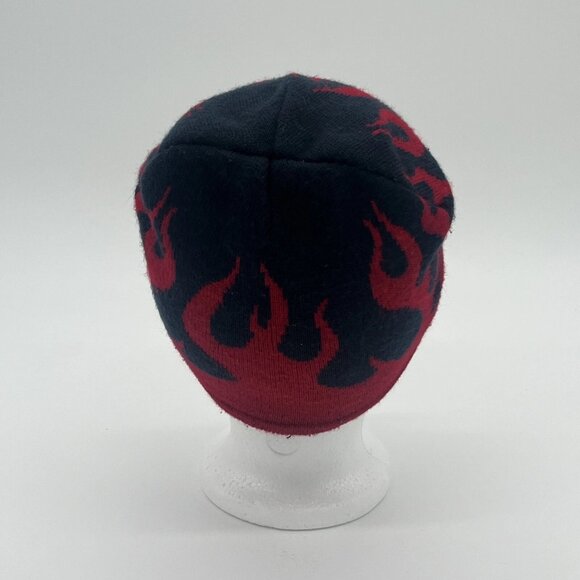 Peterbilt Trucks Knit Beanie Stocking Cap With Flames & Embroidered Patch - Picture 4 of 6